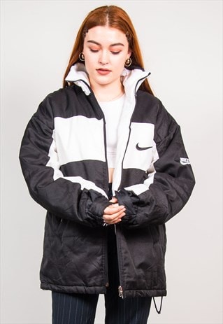 NIKE VINTAGE 90'S BLACK & WHITE REVERSIBLE COAT