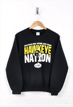 Vintage Hawkeye Nation Sweater Black Small