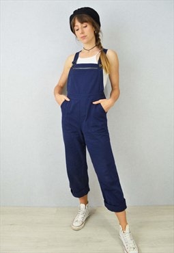 Workwear Dungarees Full Length Navy Blue