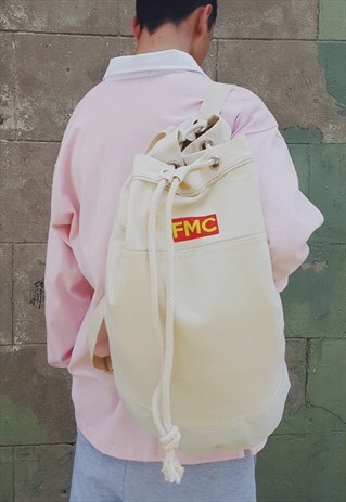 NATURAL CANVAS BEACH DUFFLE BAG