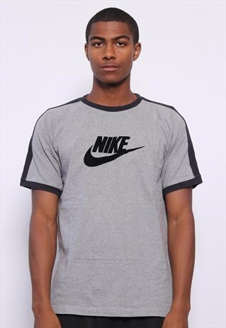 VINTAGE NIKE BIG LOGO T-SHIRT GREY