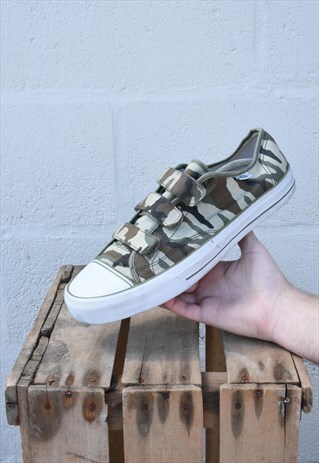 VANS STRAPPED CAMO TRAINERS