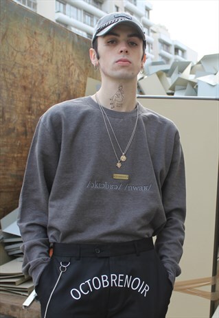 PHONETIC CREWNECK (CHARCOAL)