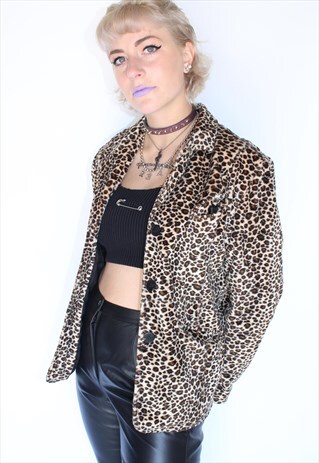 LEOPARD PRINT BLAZER JACKET