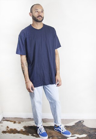 90S CLASSIC SPORTSWEAR BLUE SHORT SLEEVE TEE LARGE
