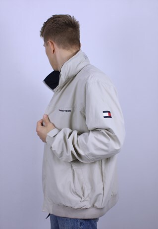 VINTAGE MENS TOMMY HILFIGER LOGO JACKET
