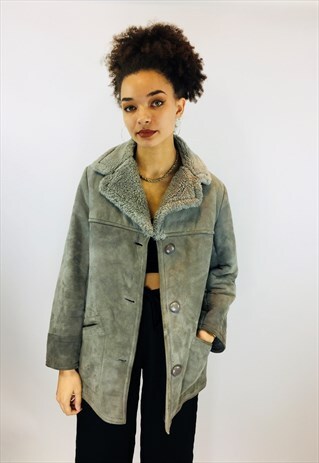 VINTAGE BROWN SHEARLING COAT