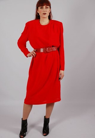 VINTAGE 80S RED DRESS