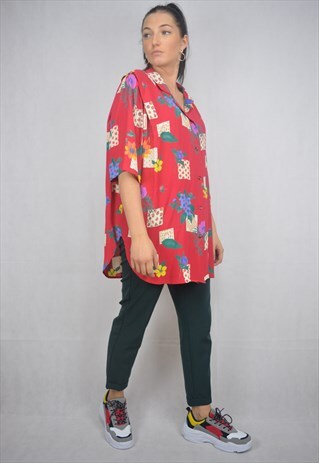 VINTAGE RED FESTIVAL GRAPHIC SHIRT