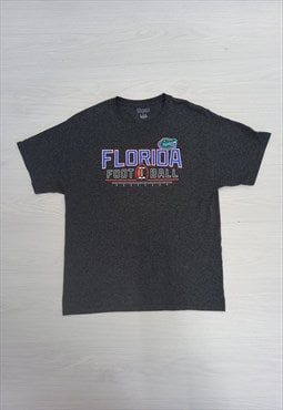 00s T-Shirt Grey Florida Football Short Sleeved 
