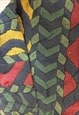 VINTAGE ABSTRACT KNITTED JUMPER FUNKY PATTERNED SWEATER