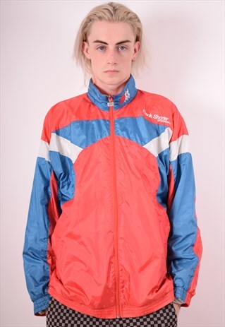 MENS VINTAGE TRACKSUIT TOP JACKET LARGE MULTI 90S