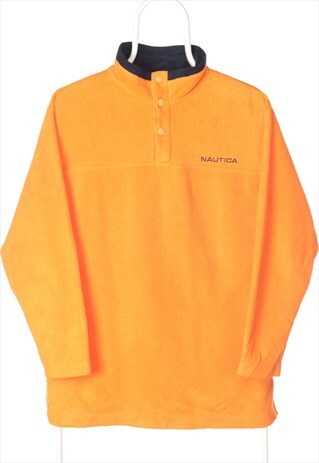 VINTAGE ORANGE NAUTICA T SNAP FLEECE - LARGE