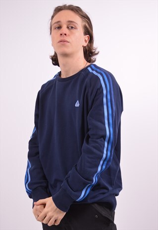 VINTAGE ADIDAS SWEATSHIRT JUMPER BLUE