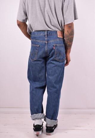 LEVI'S 550 MENS VINTAGE JEANS W34 L36 BLUE 90'S