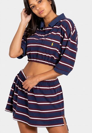 VINTAGE REWORKED POLO CO-ORD SET RALPH LAUREN TOP & SKIRT