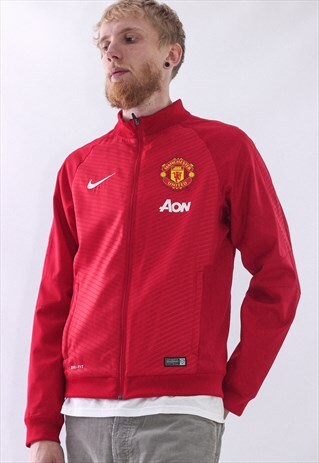 VINTAGE MENS NIKE MANCHESTER UNITED TRACK TOP SUIT JACKET