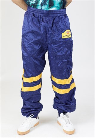 VINTAGE DARK PURPLE PEDIGREE SHELL TRACKSUIT BOTTOMS