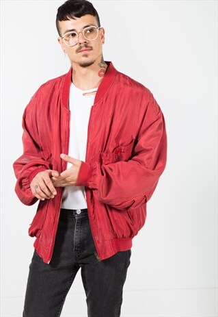 VINTAGE 80S SILK BOMBER JACKET / S1868