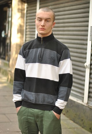 VINTAGE FRED PERRY 1/4 ZIP SWEATER