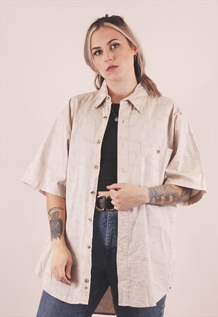 VINTAGE WRANGLER 90S CRAZY PRINT PATTERNED SHIRT /A25044