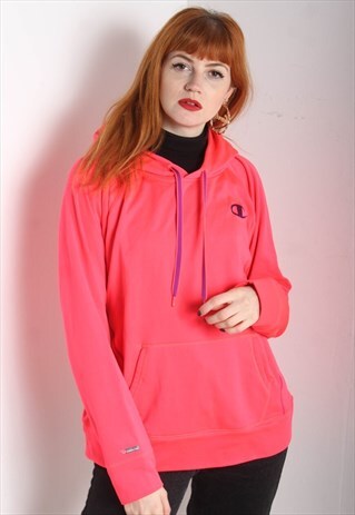VINTAGE CHAMPION SWEATSHIRT HOODIE PINK