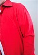 HUGO BOSS RED SHIRT, 90S DRESS BUTTON DOWN FOR EVENING 