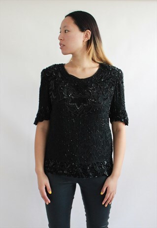 VINTAGE 80S EMBROIDERY TOP