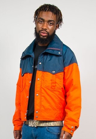 VINTAGE USA 80'S LIGHTWEIGHT ZIP JACKET SKI COAT