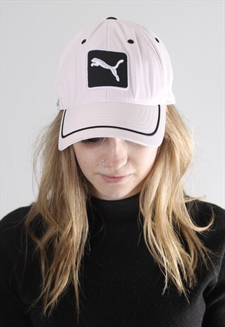 VINTAGE 90S PINK PUMA BASEBALL CAP HAT
