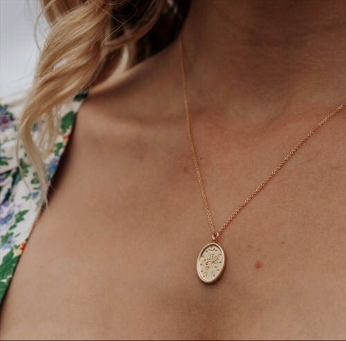 Juniper Gold Wildflower Necklace