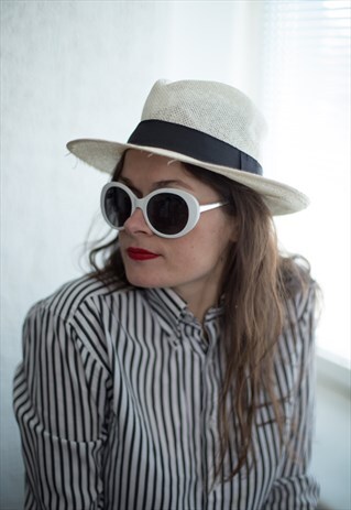 VINTAGE 80'S STRAW SUN HAT