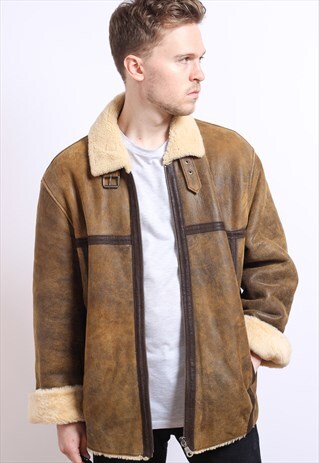 VINTAGE LEATHER SHEEPSKIN JACKET