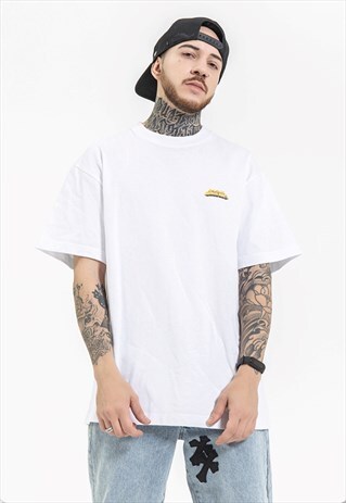 CASUAL LOOSE T-SHIRT WITH GRAFFITI PATTERN ON THE BACK