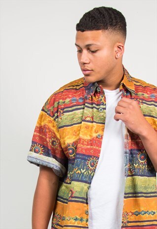 VINTAGE PATTERNED SHORT SLEEVE SHIRT