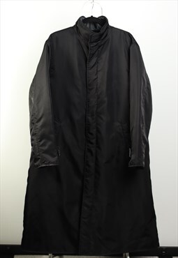Vintage Emporio Armani Coach Padded Long Coat Black