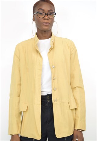 VINTAGE 90S FENDI YELLOW BEIGE JACKET