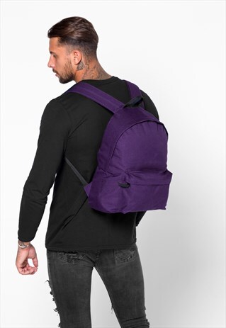 ESSENTIAL RUCKSACK BACKPACK BAG - DEEP PURPLE PLUM