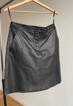 Paul Smith Mini Black Leather Skirt