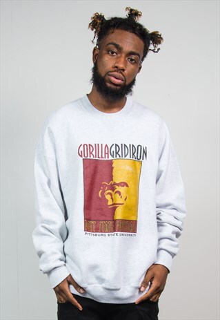 VINTAGE GORILLA GRIDIRON SWEATSHIRT PITTSBURGH STATE