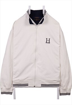 Vintage 90's Tommy Hilfiger Sweatshirt Full Zip Up White