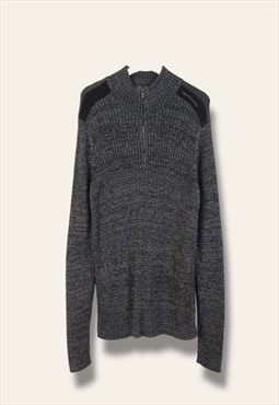 Vintage Calvin Klein Jumper Q zip in Grey L