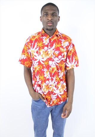 VINTAGE ABSTRACT 90'S PATTERNED SHIRT