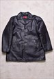Vintage Detail Black Real Leather Jacket