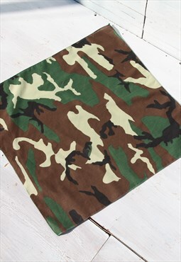 Vintage military camouflage print multi color scarf,bandana.