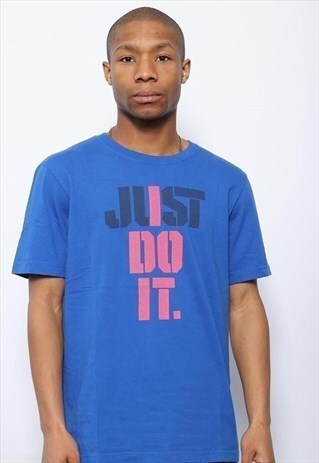 VINTAGE NIKE LOGO T-SHIRT BLUE