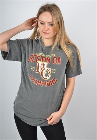 VINTAGE USA COLLEGE PRINT T-SHIRT