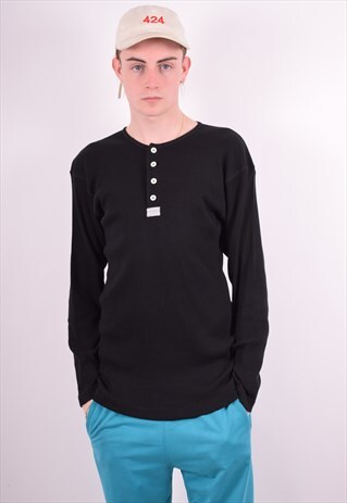 LEVI'S MENS VINTAGE TOP LONG SLEEVE XL BLACK 90'S