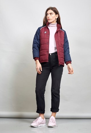 90'S MULTI COLOURED VINTAGE ADIDAS PUFFER JACKET