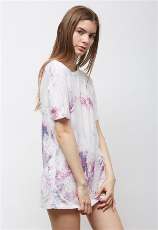 HALLEY ORGANIC MAROON TYE DYE T-SHIRT